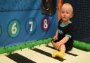 Leo Newson-Smith, 15-months-old, enjoying on the floor piano in the new soft play area at the Jump Warehouse, Great Yarmouth.