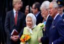 Bruno Peek (to the left of the Queen) at a beacon lighting event at Windsor Castle to celebrate Queen Elizabeth's 90th birthday in 2016. Jonathan Brady/PA Wire