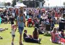 Crowds at the Nearly Festival of tribute bands at Oulton Broad in 2019.