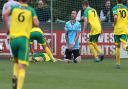 Lynn were left on their knees by Barwell's late FA Cup winner on Saturday. Picture: LINDSEY PARNABY/FOCUS IMAGES