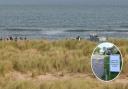 There are cordons in place for filming on Winterton Beach Picture: Sonya Duncan