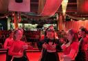 The dance students in the Ocean Room