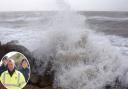 Waves crashing in Hemsby during Storm Ciarán. Picture - Denise Bradley