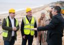 Keir Cozens, the Labour Party candidate in Great Yarmouth and Steve Reed, shadow minister for the environment, meet with local campaigners in Hemsby on Thursday, January 25.