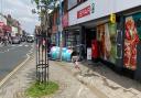 A car crashed into the Spar shopfront in Gorleston High Street