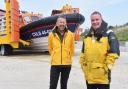 Caister Lifeboat's Guy Gibson (left) and Paul Garrod with the new £1.6m vessel.