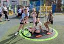 Children enjoying the refurbished Blackfriars Play Area in Great Yarmouth