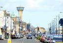 Looking North along Marine Parade also known as the Golden Mile in Great Yarmouth