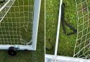 Anger as 'mindless' vandals cut holes in youth football teams nets