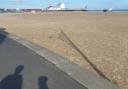 Police officers on patrol in Great Yarmouth seafront.