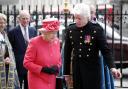 The Queen with Bruno Peek at Westminster Abbey during the Commonwealth Day flag raising