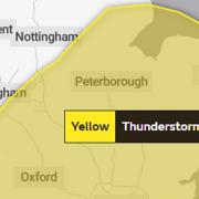 The Met Office has issued a yellow weather warning for thunderstorms and heavy showers in Norfolk on Wednesday