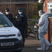 Police forensics on the scene of a house fire in Scratby. Picture: Danielle Booden