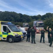 East of England Ambulance Service staff will join this year's East Coast Truckers convoy. Picture - EEAST