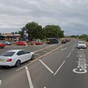 A busy main road through Great Yarmouth has been closed following a crash