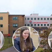 Ella Thurtle (centre) has written to senior MPs for better political education in schools. Pictures - Newsquest/PA