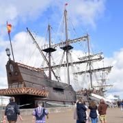 The Galeon Andalucia at South Quay, Great Yarmouth.