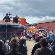 Hundreds gathered to witness the blessing of Caister Lifeboat's new £1.6m Medina-class boat.