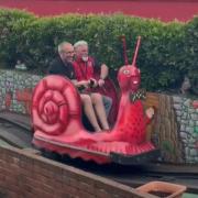 An Emmerdale star was spotted riding the Joyland Super Snails this weekend