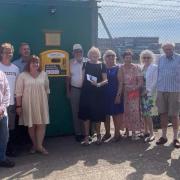 The unveiling of the new defibrillator