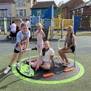 Children enjoying the refurbished Blackfriars Play Area in Great Yarmouth