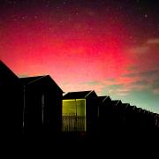 The Northern Lights were spotted over Great Yarmouth last night