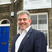 Former MP Brandon Lewisoutside his constituency office on Church Plain in 2010.