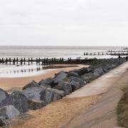 The cliffs and beach area on the edge of the Potters Leisure Resort in Hopton