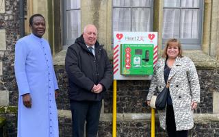 A defibrillator has been commissioned at St Mary's Church Great Yarmouth