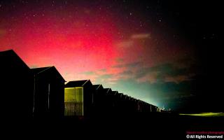 The Northern Lights were spotted over Great Yarmouth last night