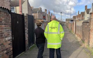 Environmental rangers from Great Yarmouth Borough Council on patrol in Cobholm.